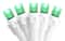50ct. LED Wide Angle Christmas String Lights with White Wire